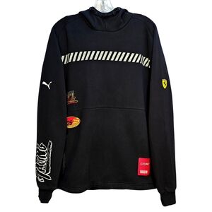 Scuderia Ferrari Street Puma Men’s Ferrari Racing Hoodie Black Unique Size Large